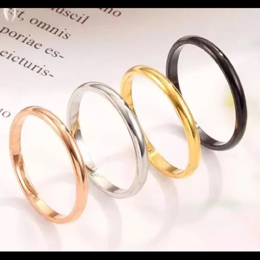 Titanium Matte Wide Basic Blk Gld Band Ring 8-12
